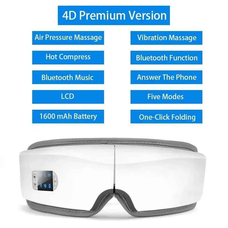Masseur oculaire intelligent avec compresse chaude et Bluetooth HIND Boutique