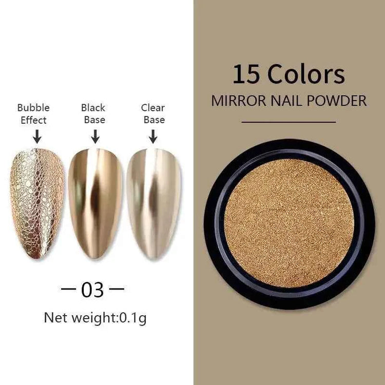 Metallic Mirror Nail Art Pigment Powder